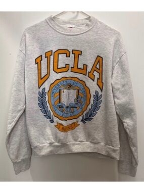 Vintage UCLA Heather Grey Crew Neck Sweatshirt Large